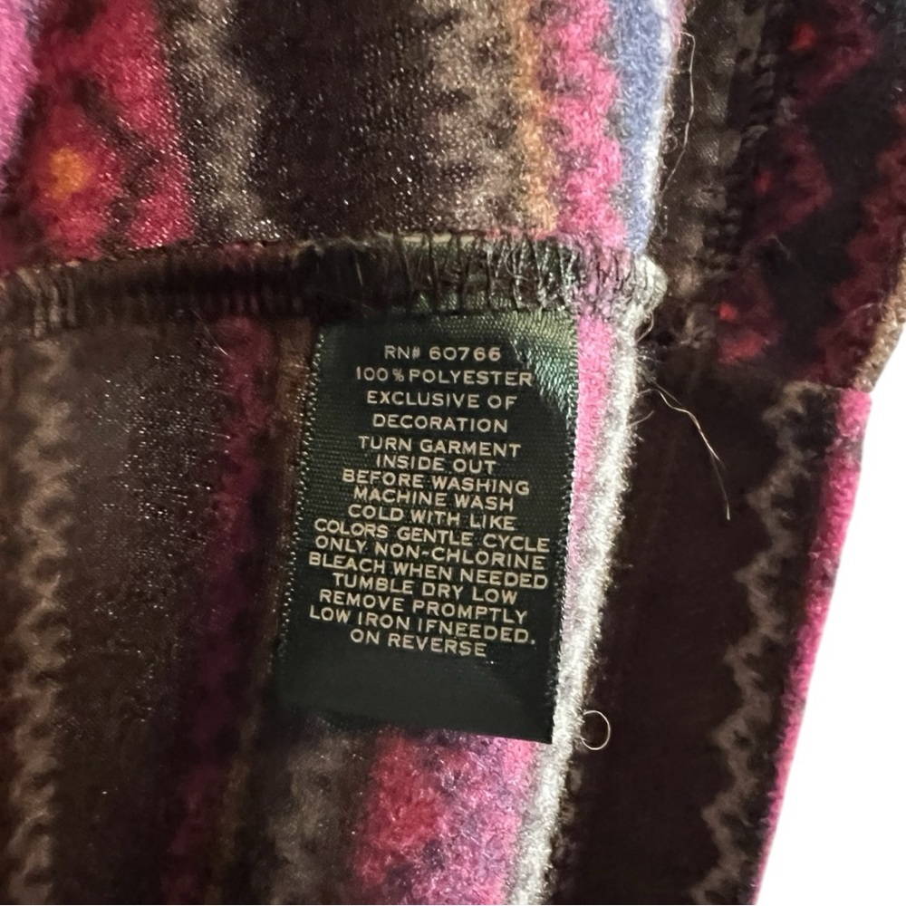 Lauren Ralph Lauren Aztec Print Fleece Robe Size XS - Picture 5 of 7